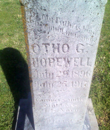 Otho George Hopewell - marker