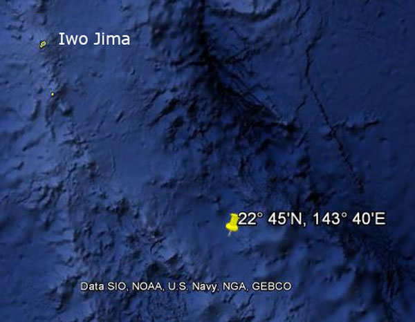 Possible location of USS Gudgeon