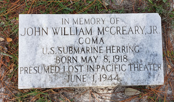 John William McCreary, Jr. marker