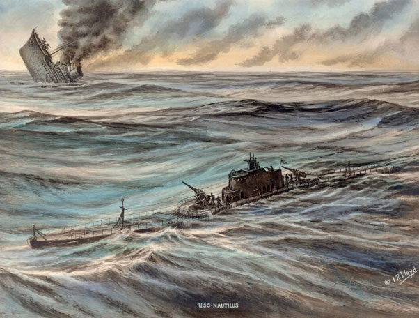 USS Nautilus print by I R Lloyd 