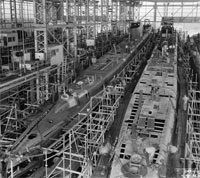 Portsmouth Naval Shipyard Subs Under Construction