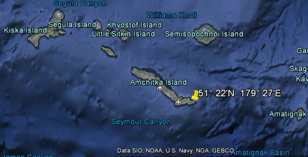 Approximate location of USS S-27